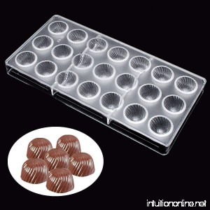 Jeteven Screw Thread Clear Polycarbonate Chocolate Mold Jelly Candy Making Mold 21-Piece Tray - B06XG1CSTV